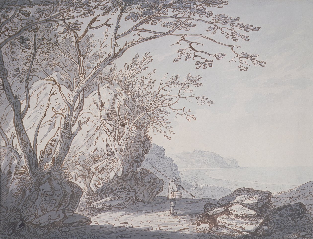 Udsigt nær Hastings, Sussex af Joseph Farington