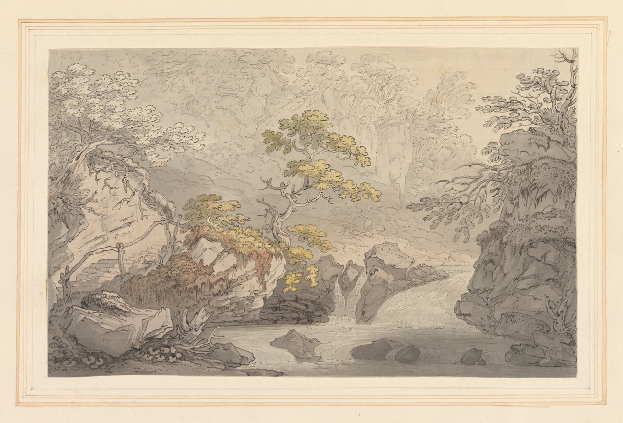 Udsigt over Nunery i Cumberland af Joseph Farington