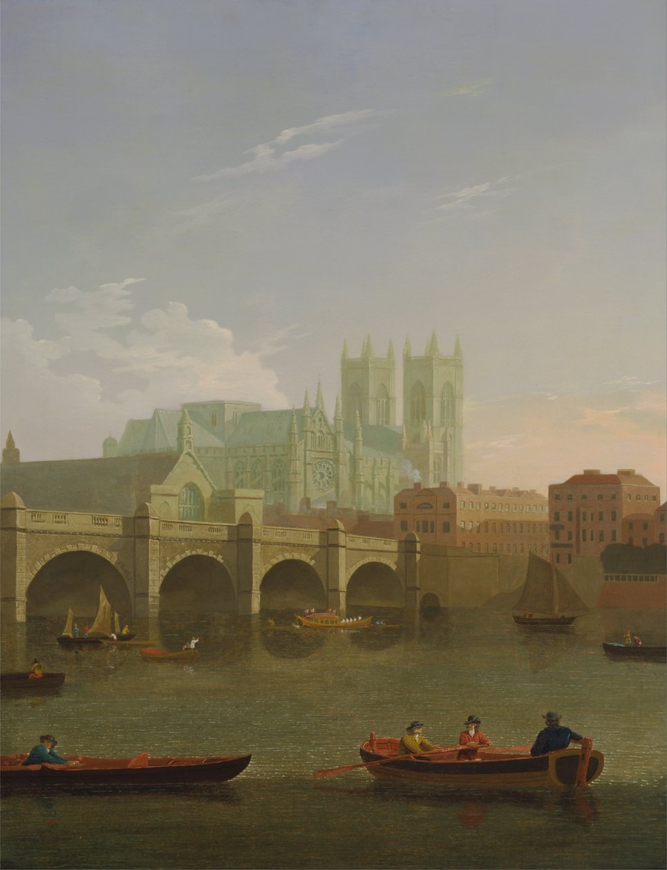 Westminster Abbey og broen af Joseph Farington