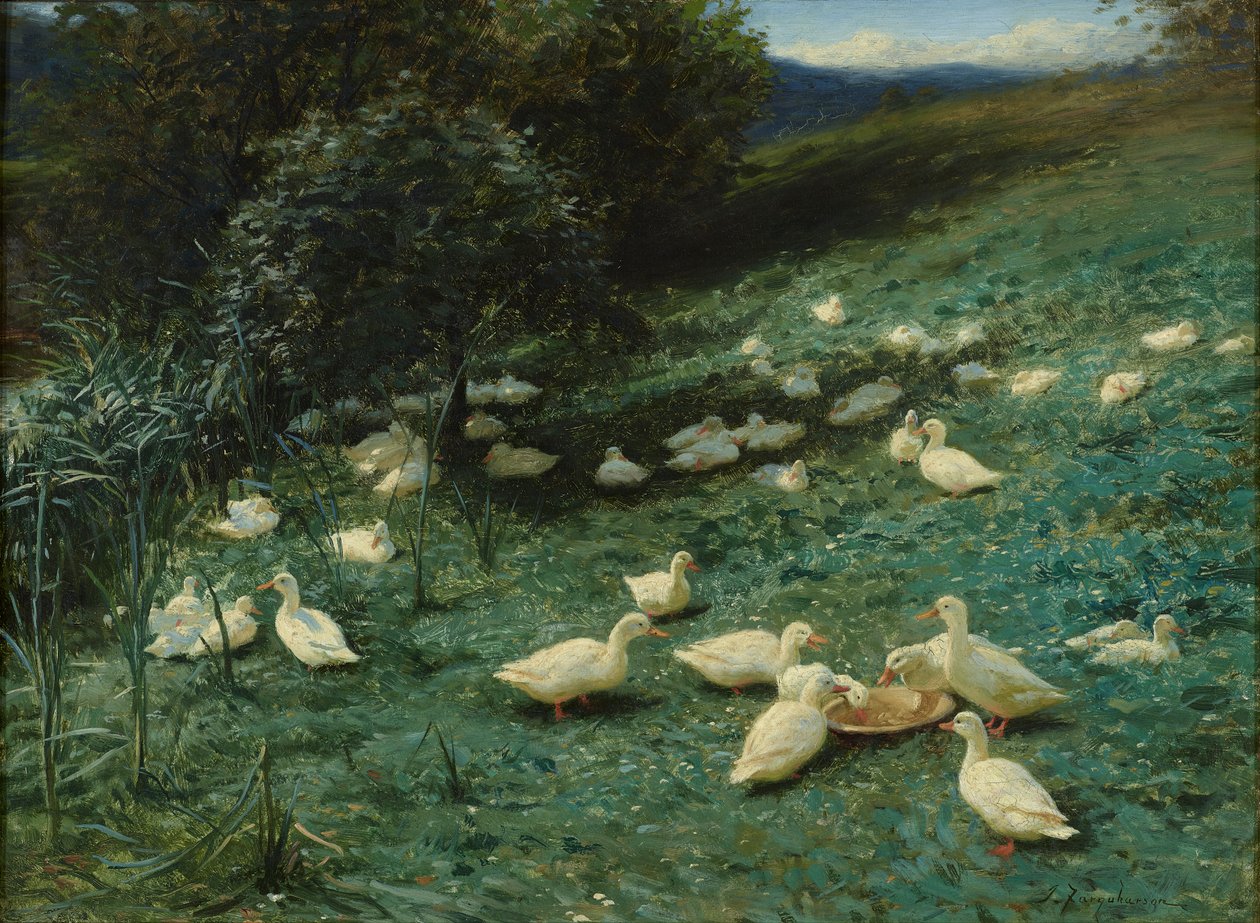 I sommerdagenes varme (olie på lærred) af Joseph Farquharson