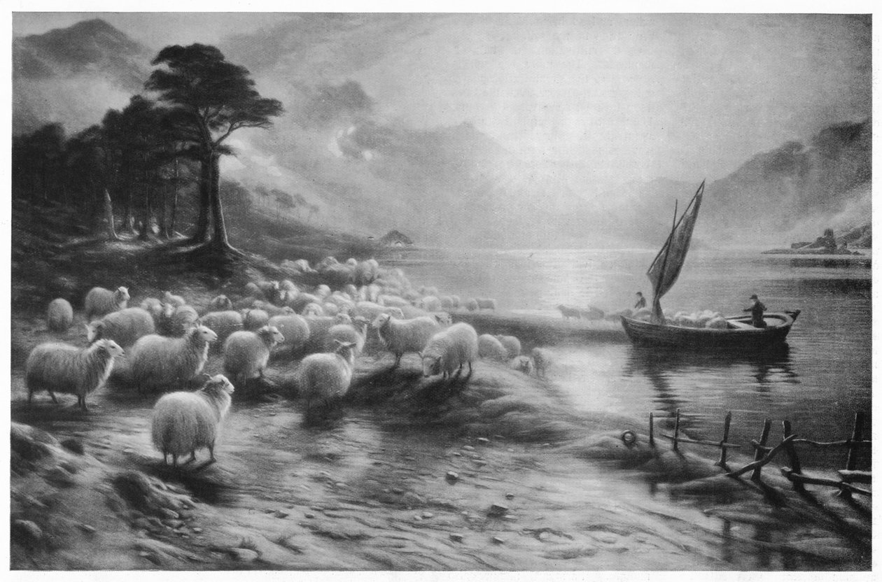 Færgen på søen, c1890, 1911 af Joseph Farquharson