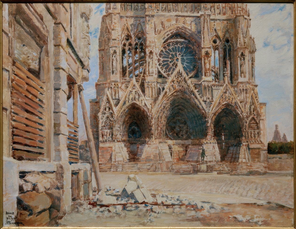 Reims katedral af Joseph Felix Bouchor