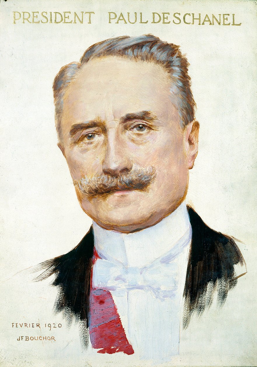 Portræt af Paul Deschanel (1855-1922), republikkens præsident. Illustration af Joseph Felix Bouchor (1853-1937), februar 1920. Paris. Musee Carnavalet. af Joseph Felix Bouchor