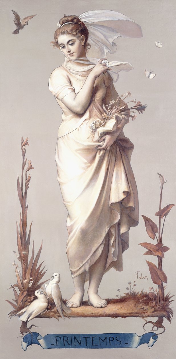 De fire årstider - Printemps, 1873-74 af Joseph Felon