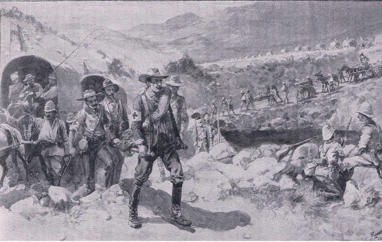 Efter slaget: en melankolsk tilbagevenden (litho) af Joseph Finnemore