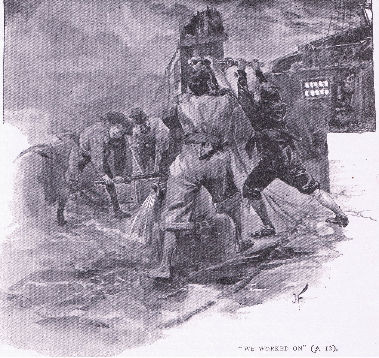 Han arbejder på (litho) af Joseph Finnemore