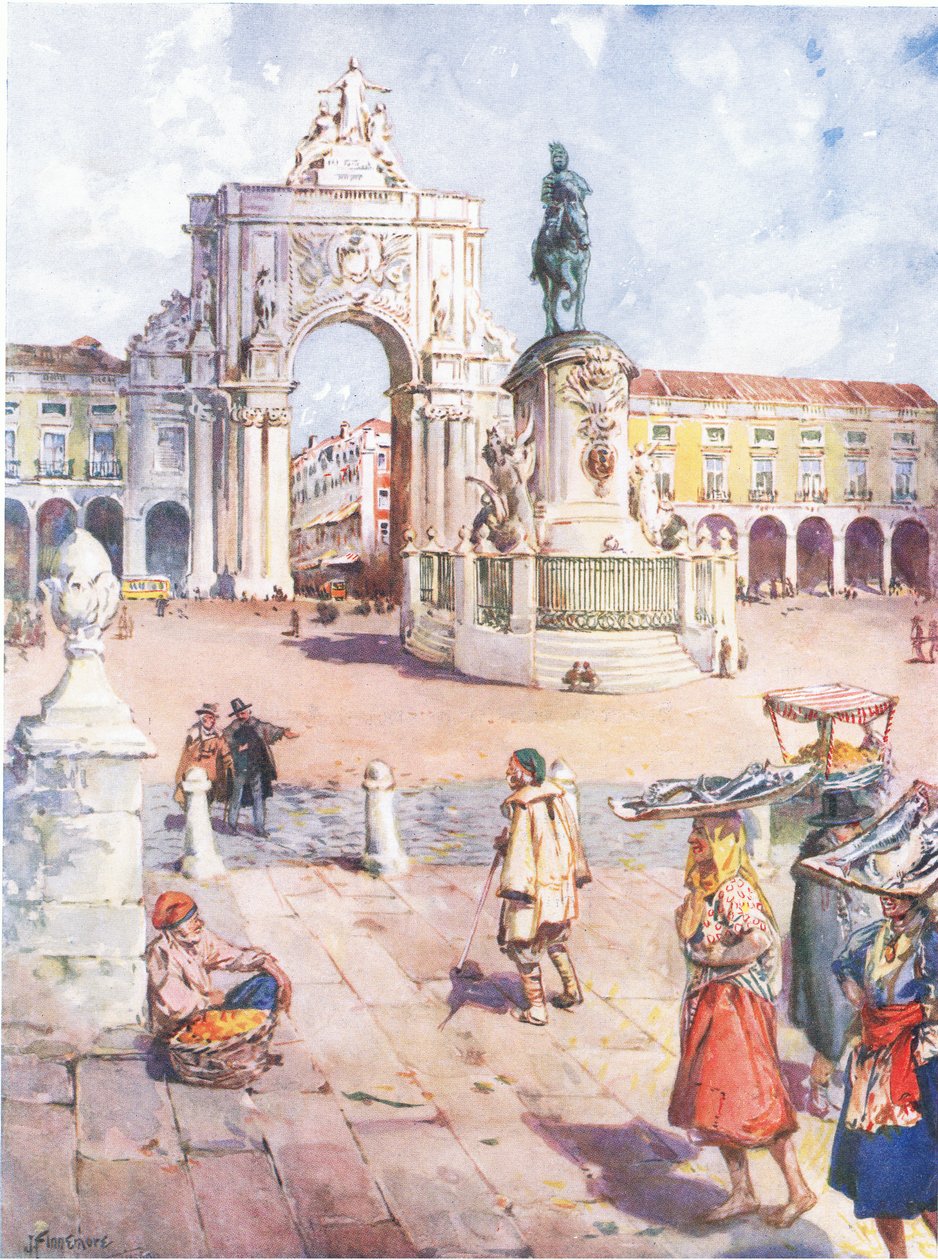 Praca do Comercio, Lissabon, fra Hutchinson