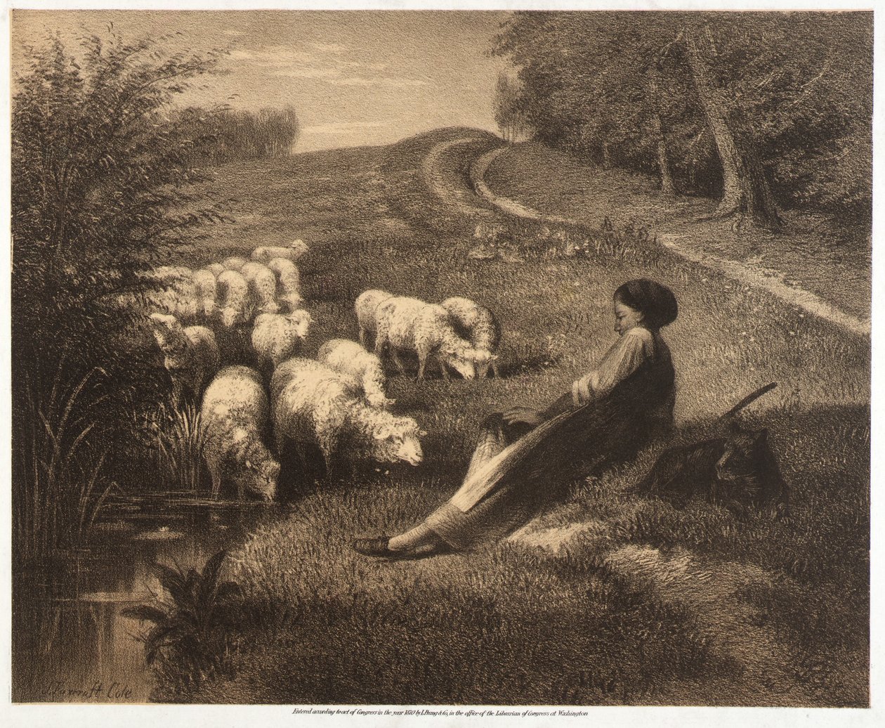 Hyrdinden af Joseph Foxcroft Cole