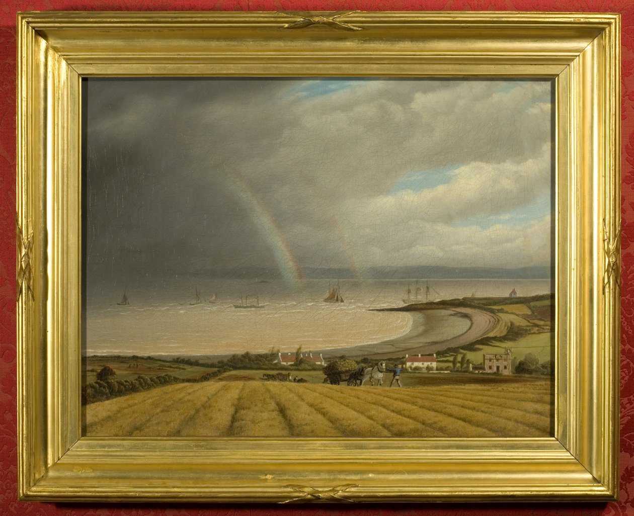 Udsigt fra Portishead mod Wales (olie på lærred) af Joseph Francis Walker