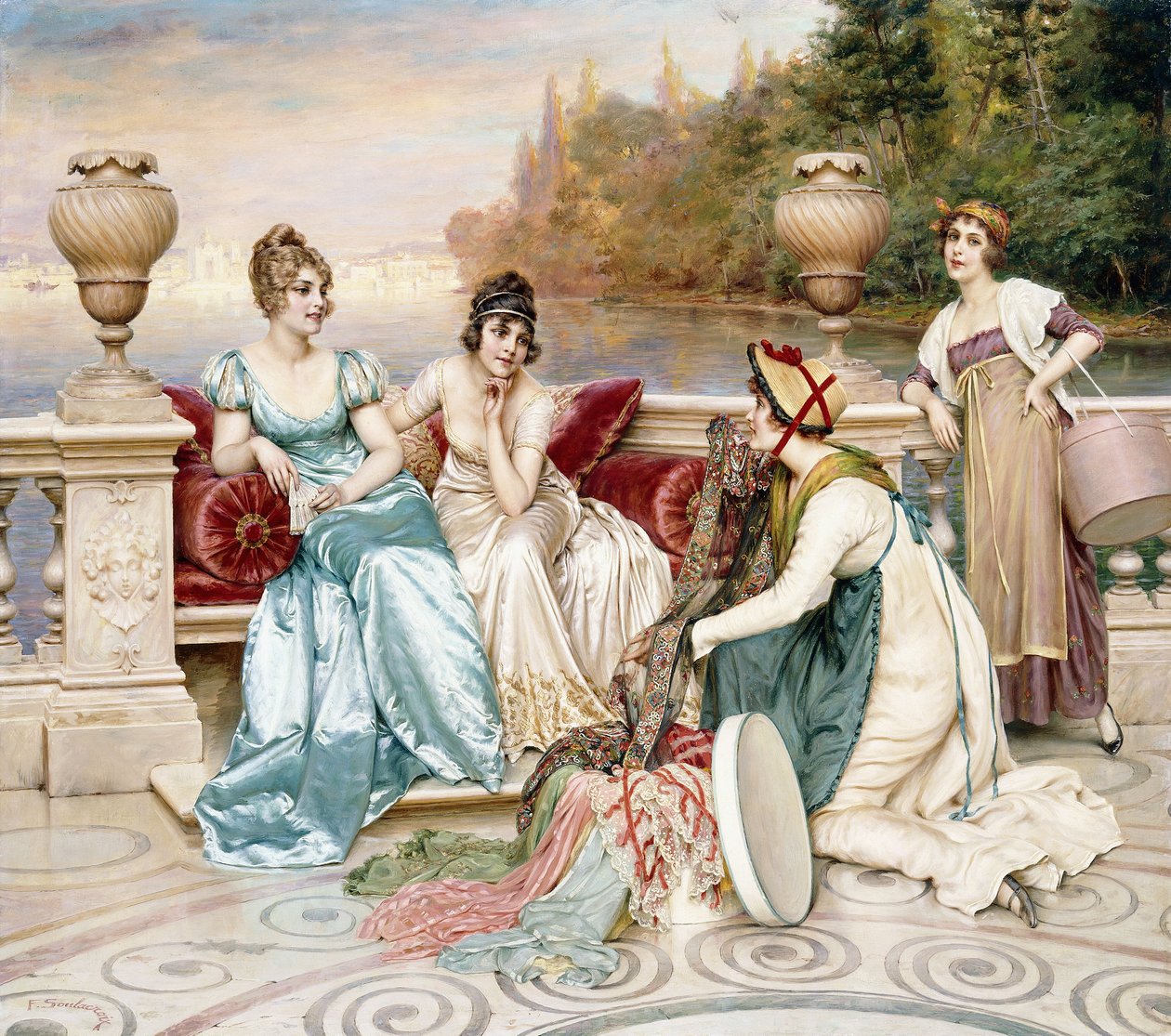 Et udvalg af silke og satin, af Joseph Frederick Charles Soulacroix