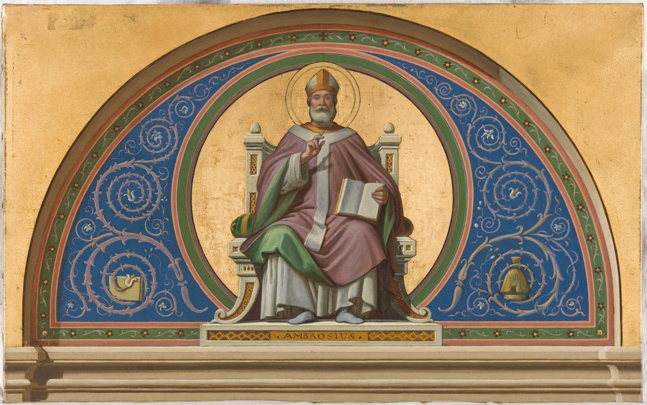 Skitse til Saint-Ambroise kirke: Saint Ambroise, ca. 1866 (olie på lærred) af Joseph Frederick Charles Soulacroix