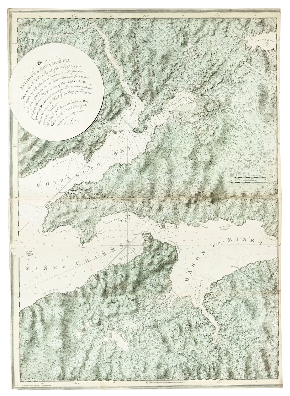 Udsigt over byen og havnen i Halifax fra Dartmouths bred. af Joseph Frederick Wallet DesBarres