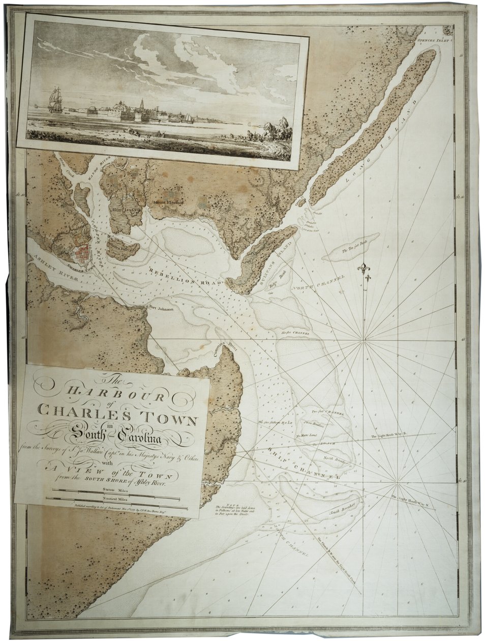 Havnen i Charlestown [Charleston] i South Carolina, 1780 af Joseph Frederick Wallet DesBarres
