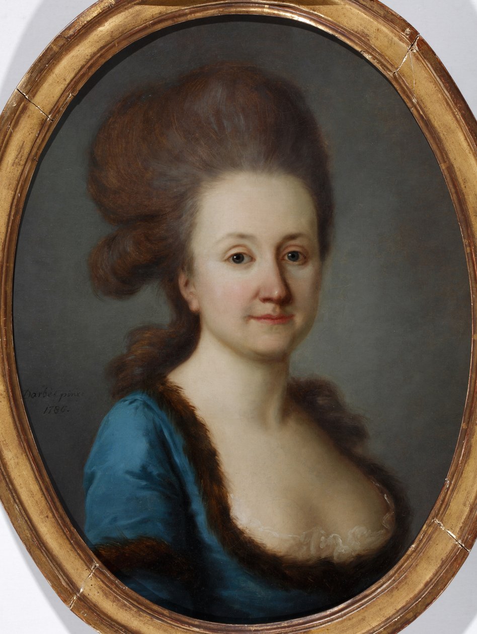 Portræt af Euphrosine Katharina von Bock, født von Stackelberg 1752-1821, 1780 af Joseph Friedrich August Darbes