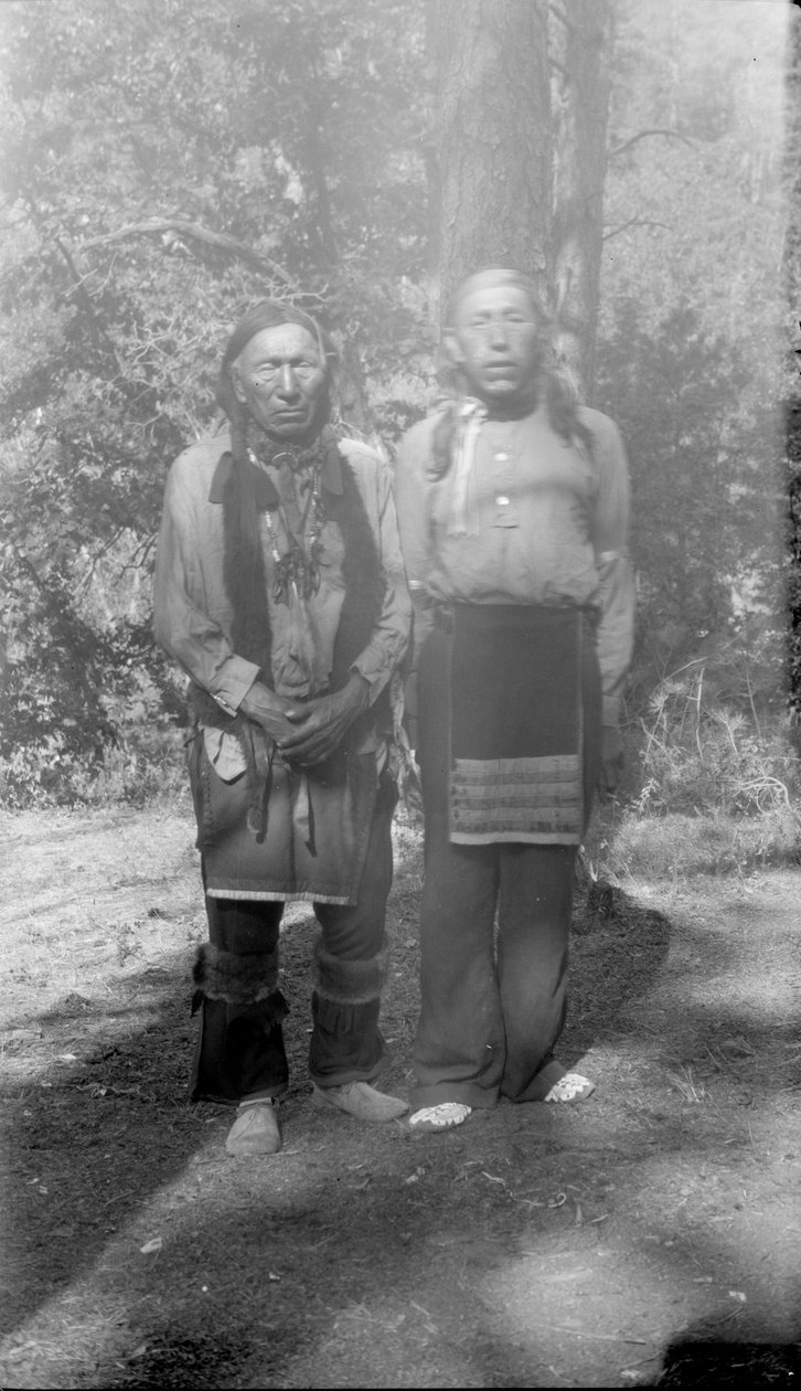 Black Elk og sønnen Black Elk, Ogalalla Sioux, der kæmpede i Custer-slaget af Joseph G. Masters