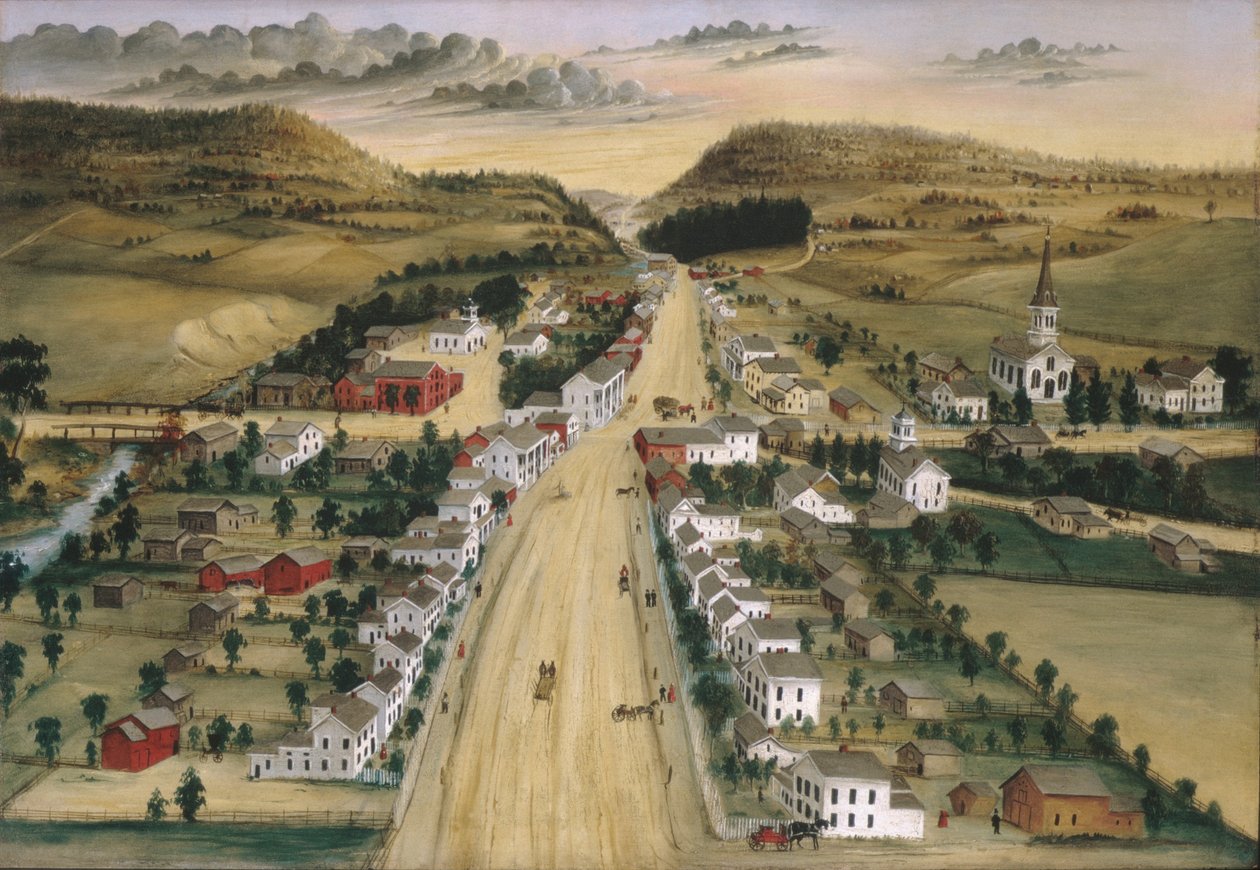 Udsigt over Poestenkill, New York, ca. 1870 af Joseph H. Hidley