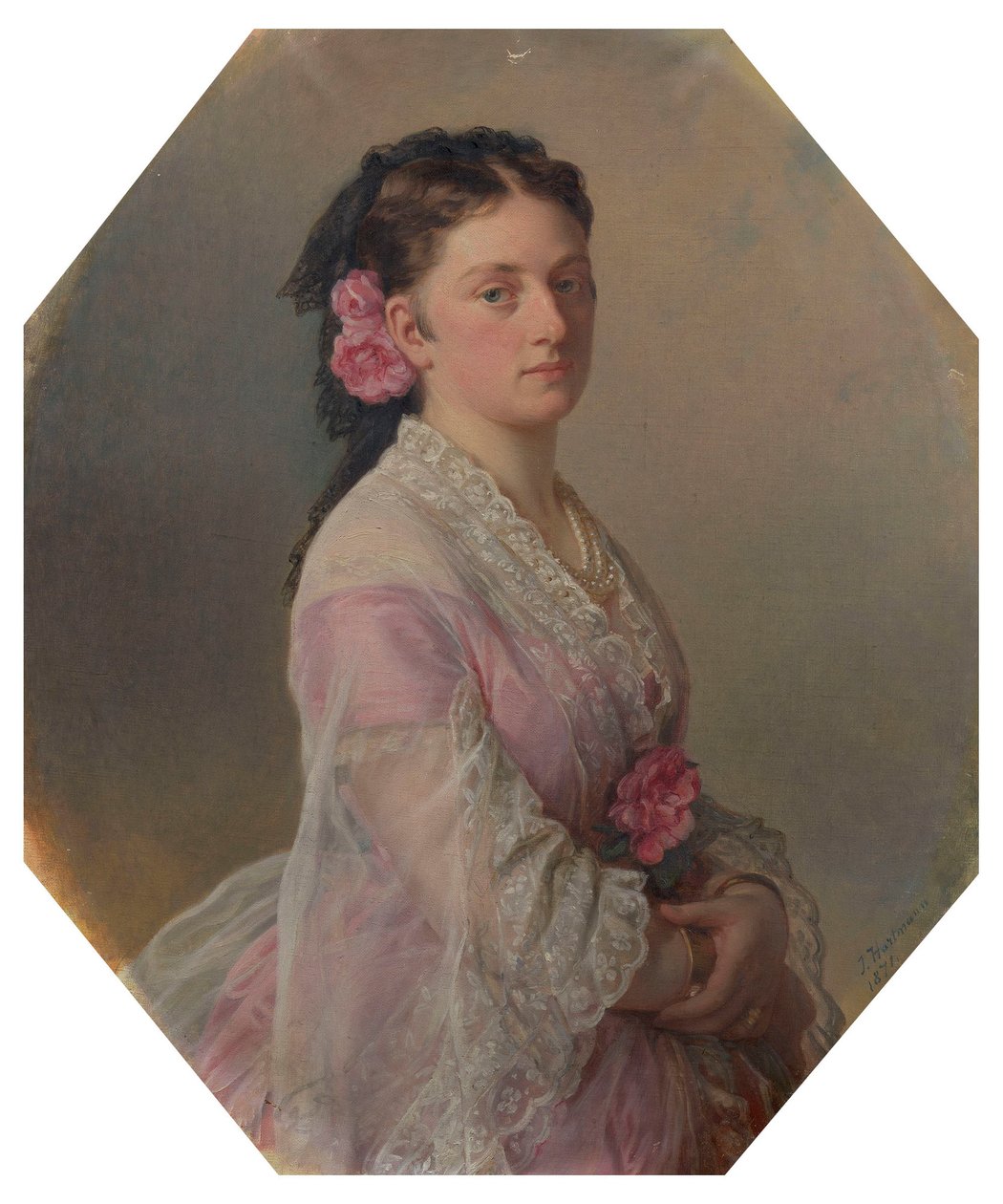 Prinsesse Marie af Baden, senere prinsesse Ernest af Leiningen (1831-1899) af Joseph Hartmann