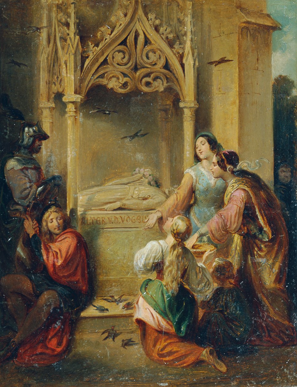 Ved Walther von der Vogelweides grav af Joseph Hasslwander