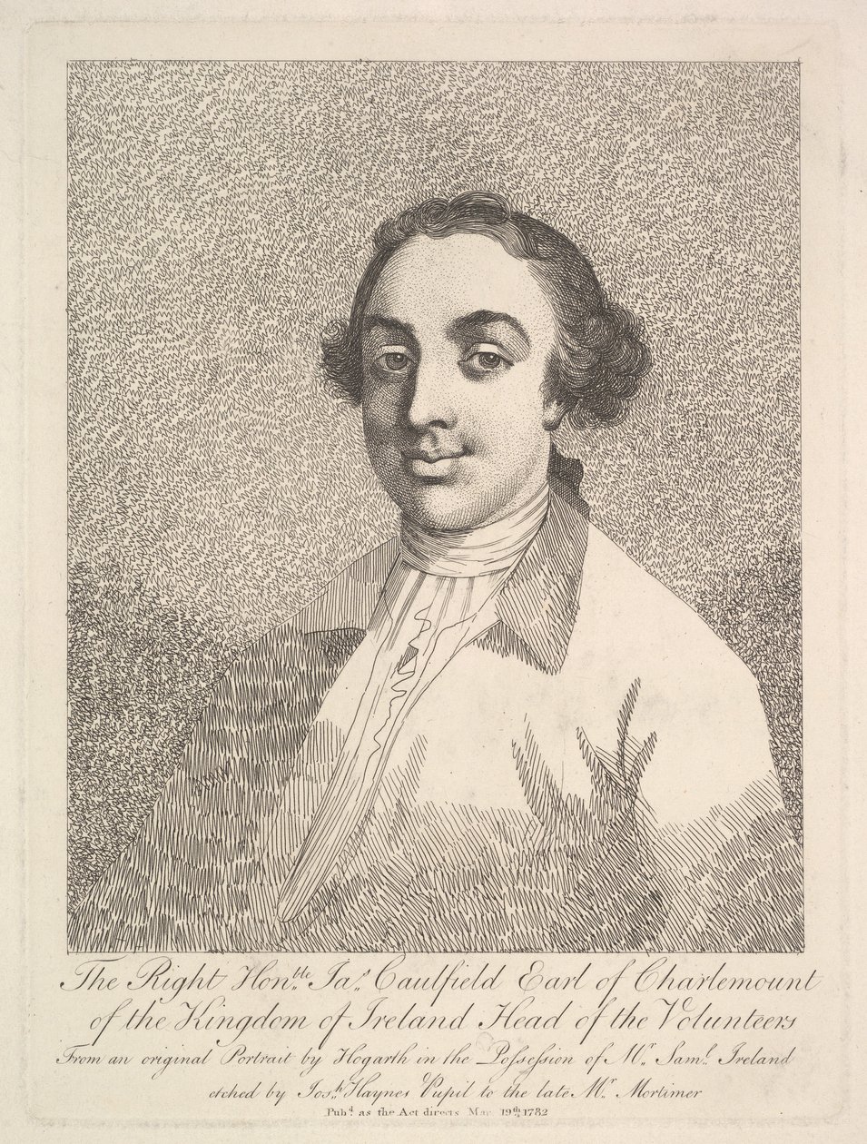 The Right Honorable James Caulfield, Earl of Charlemont of the Kingdom of Ireland..., 19. marts 1782. af Joseph Haynes