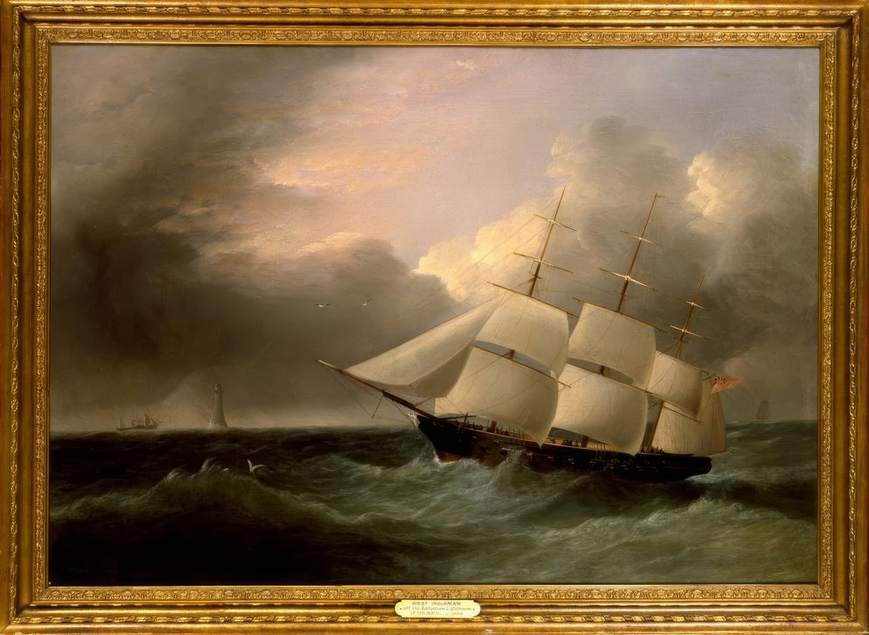 Vestindiens handelsskib / maleri af J.Heard, 1800-tallet af Joseph Heard