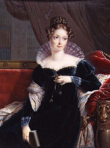 Lady George William Russell med en bog i hånden, ca.1817 af Joseph Heigel