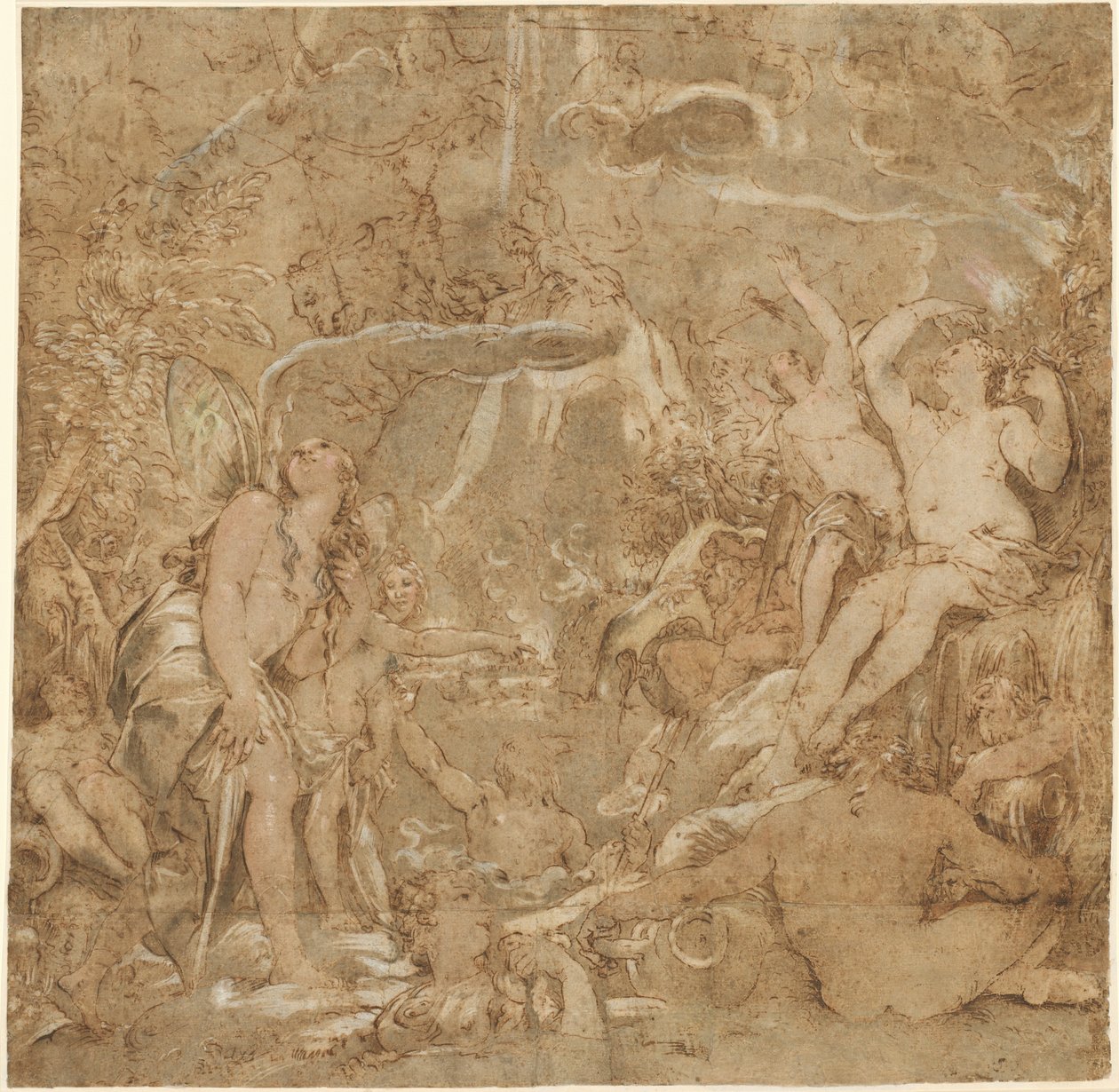 Poens døtre med flodguderne af Joseph Heintz the Elder