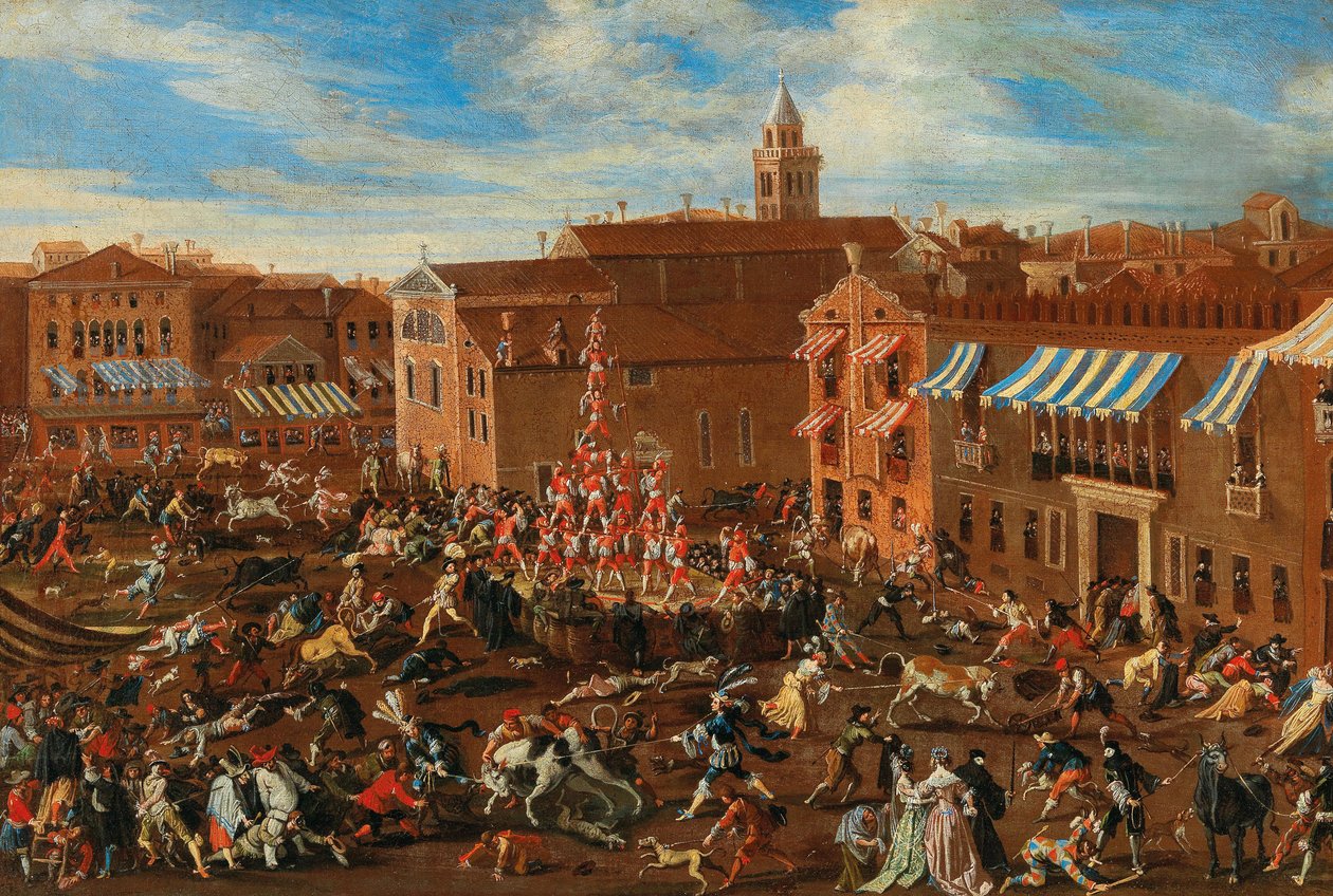 Tyrejagten i Campo San Polo af Joseph Heintz the Younger