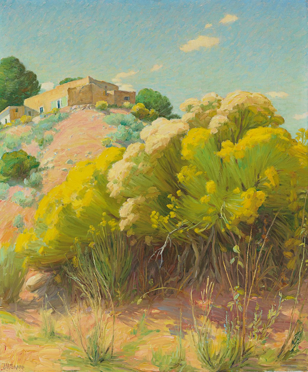 Taos Studio (olie på lærred) af Joseph Henry Sharp