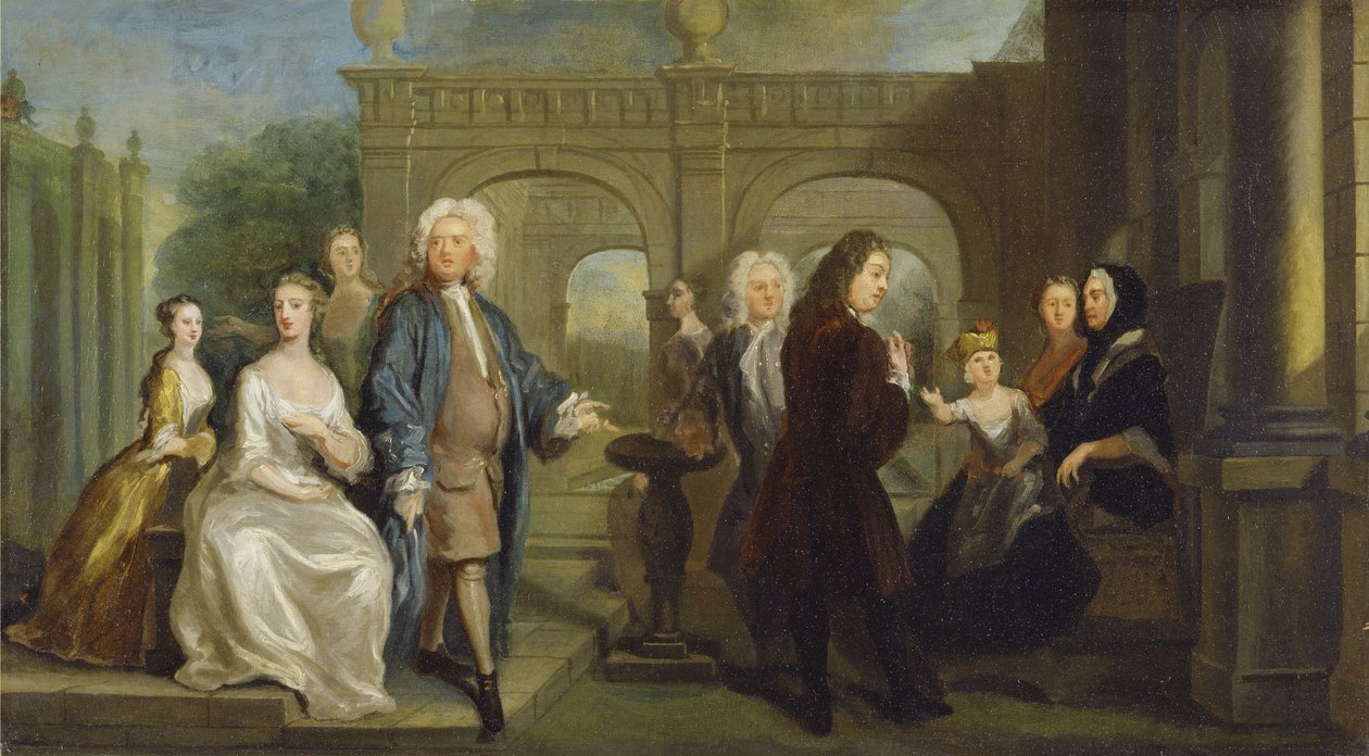 Et familiesamtalestykke, ca. 1730 af Joseph Highmore
