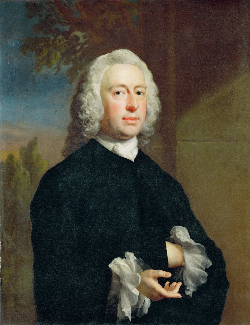 En ukendt mand i sort, 1735 af Joseph Highmore