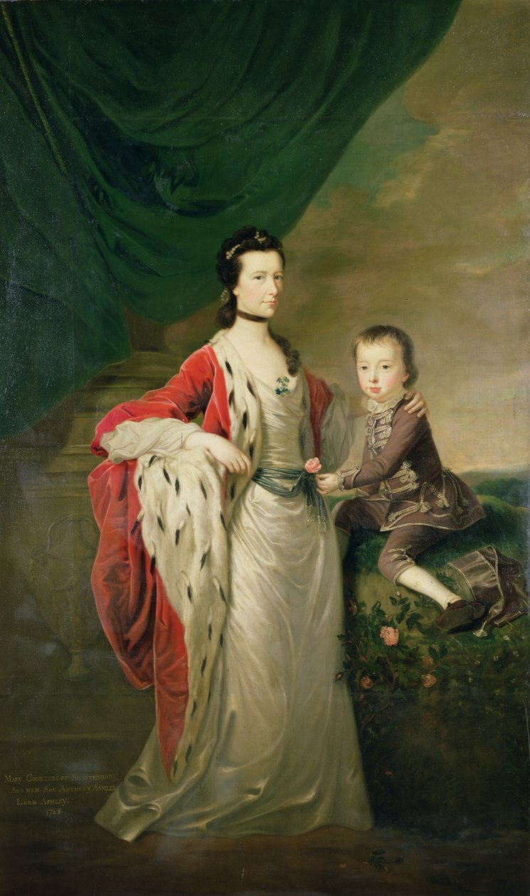 Mary, grevinde af Shaftsbury og hendes søn, Anthony Ashley Cooper af Joseph Highmore