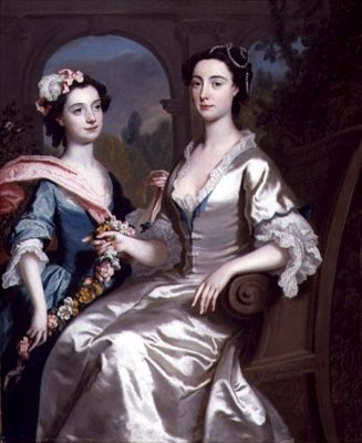 Fru Elizabeth Birch og hendes datter, 1741 af Joseph Highmore