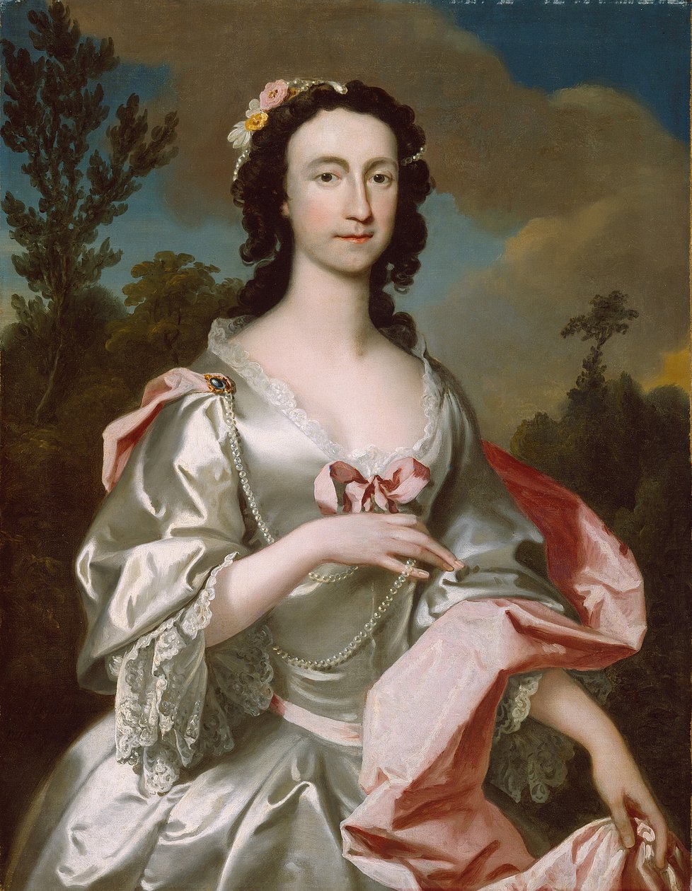 Fru Freeman Flower, 1747. af Joseph Highmore