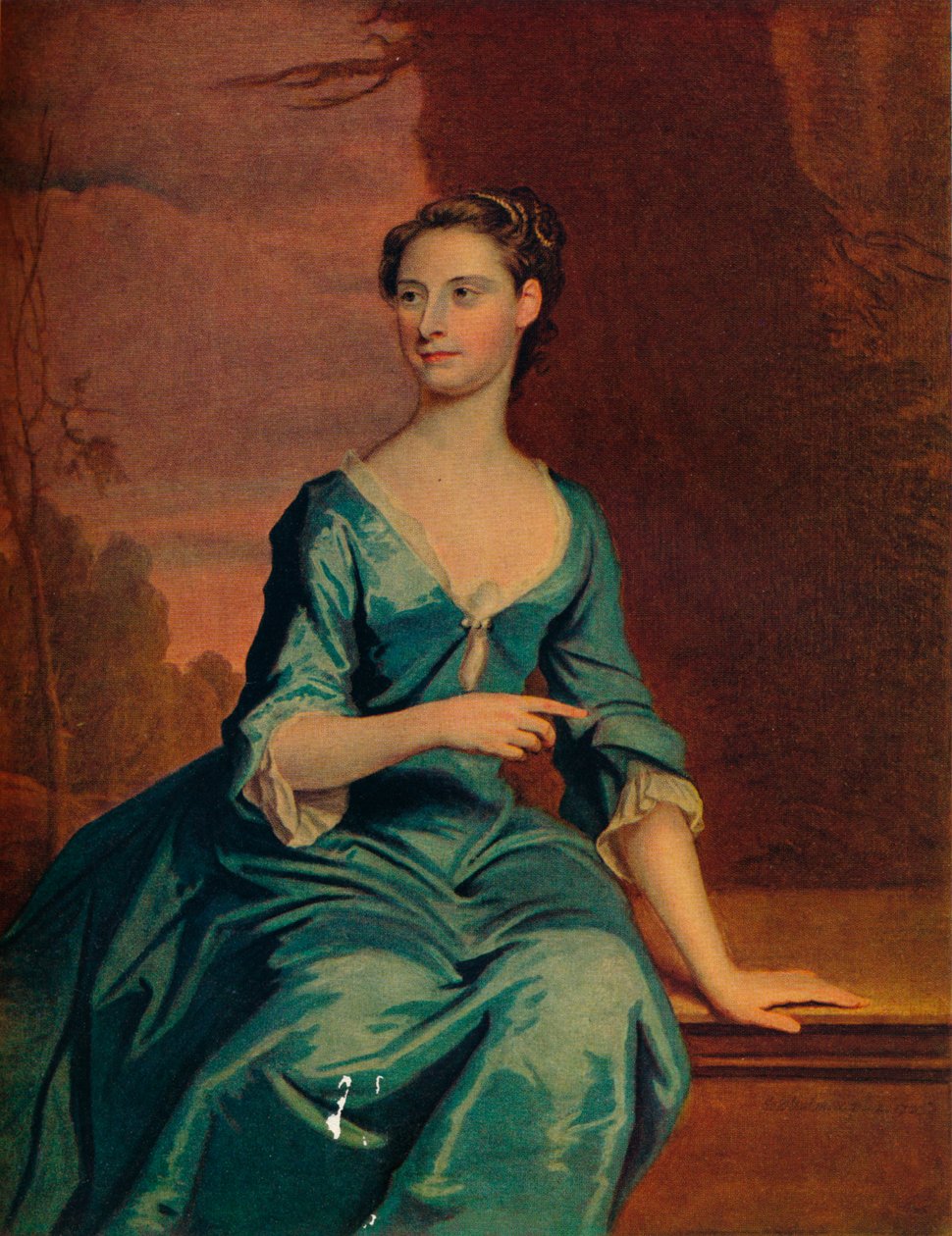 Mrs. Melancthon Strong Nee Sanders fra Sanderstead, 1700-tallet af Joseph Highmore