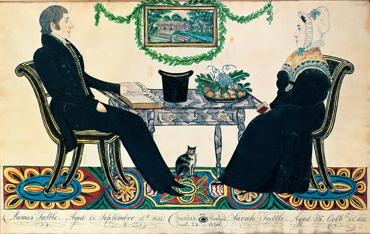 James og Sarah Tuttle, 1836 af Joseph Hilliard Davis