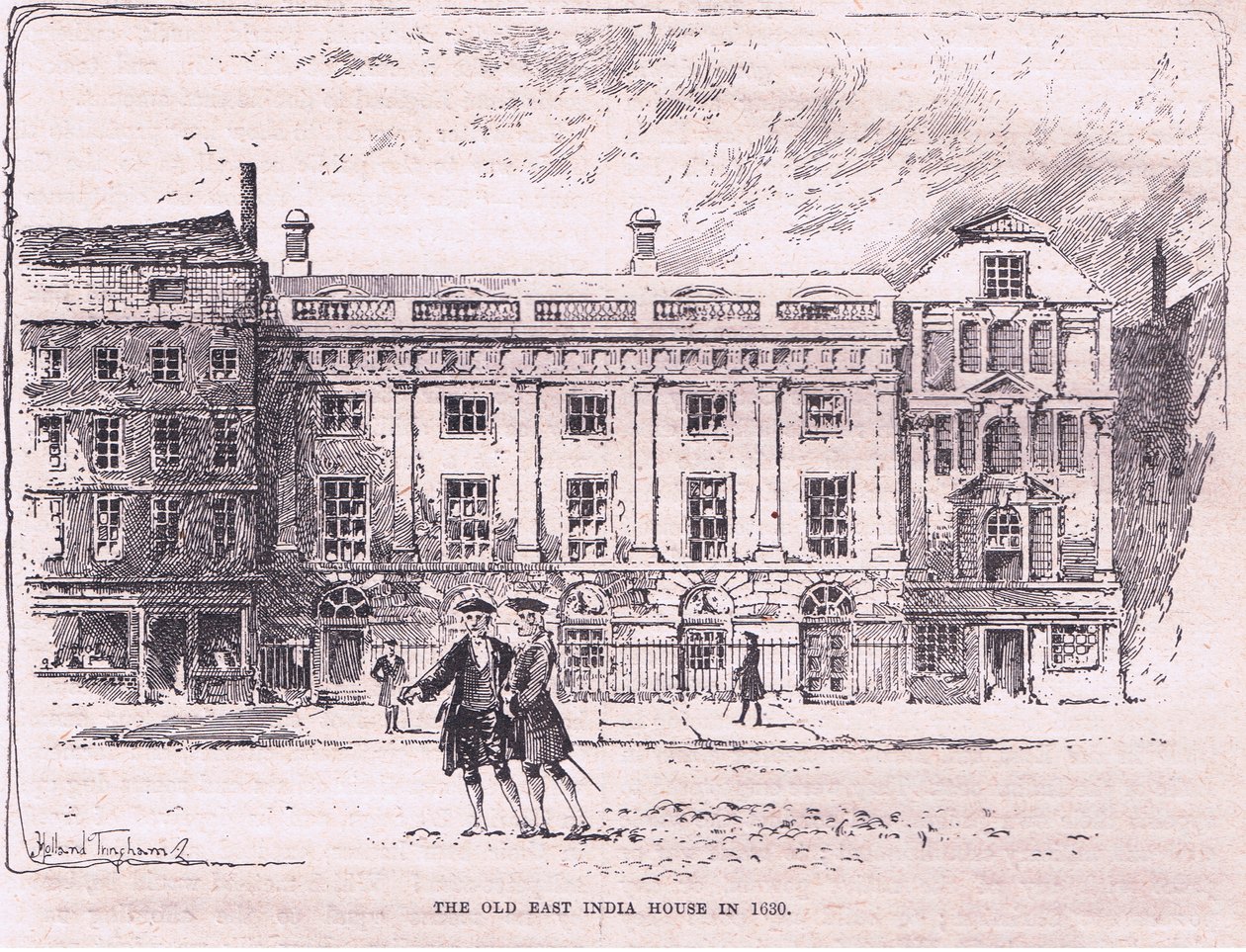 Det gamle East India House AD 1630 af Joseph Holland Tringham