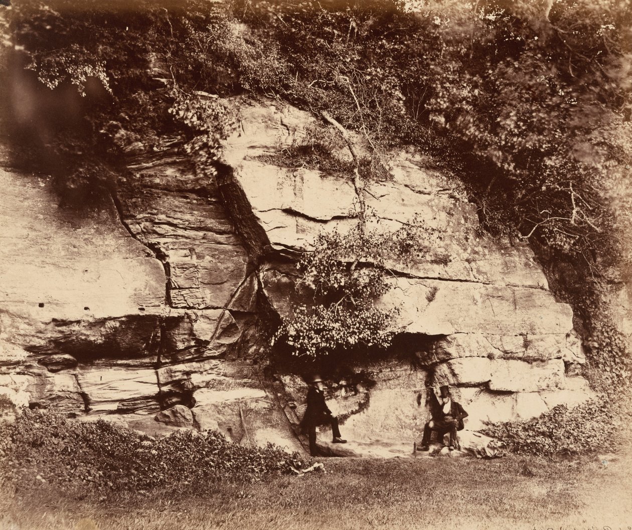 The Echo Rock, Fountains Abbey,1856 (foto) af Joseph & Howlett Robert (1831 58) Cundall