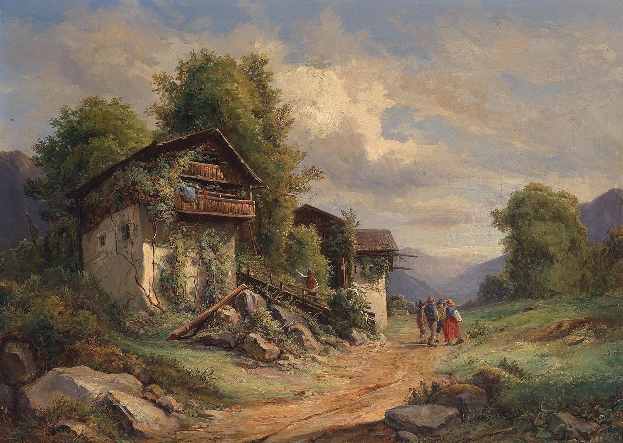 Joseph Höger Landlig idyl 1852 af Joseph Hoger