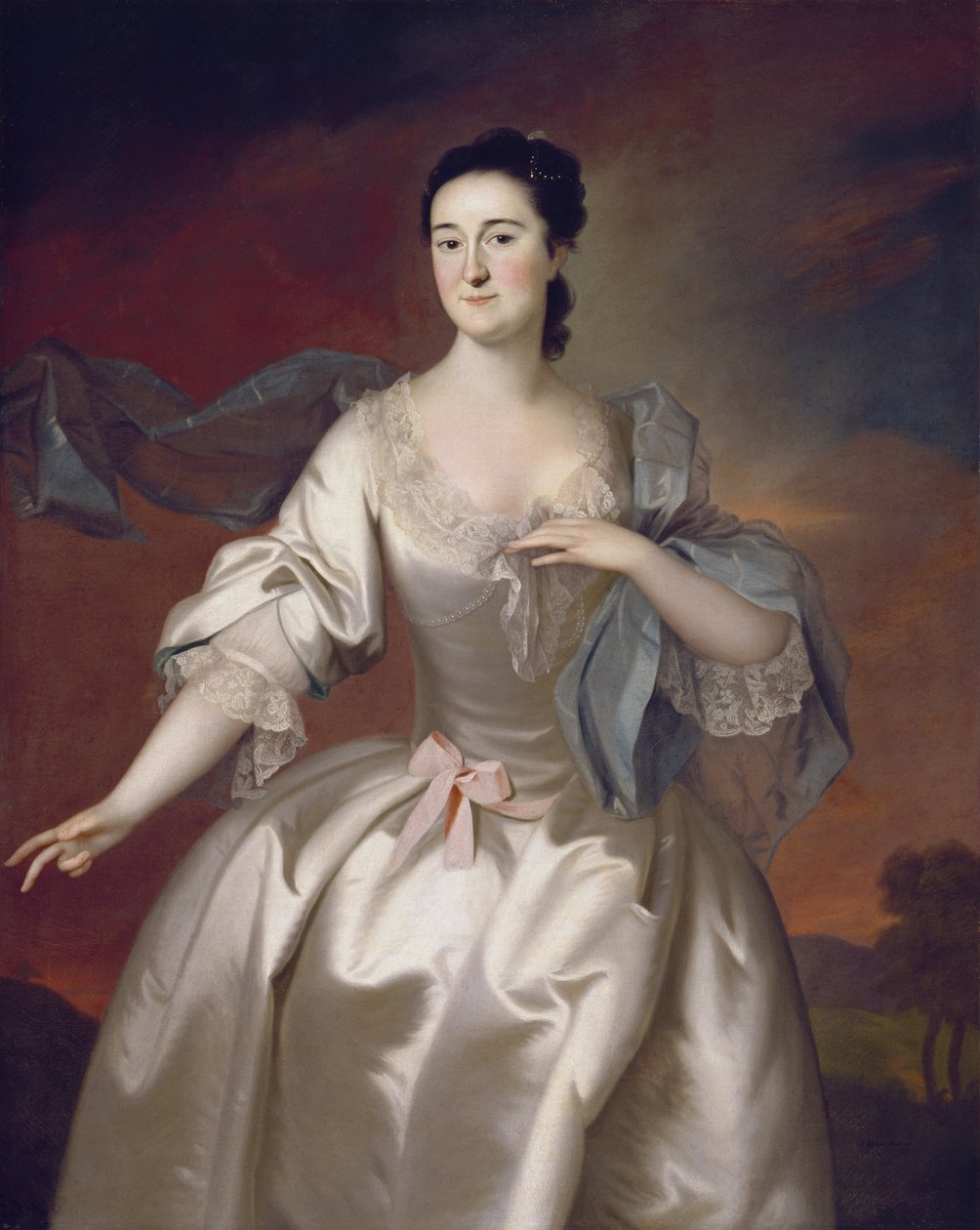 Mrs James Pitts, 1757 af Joseph Jonathan Blackburn