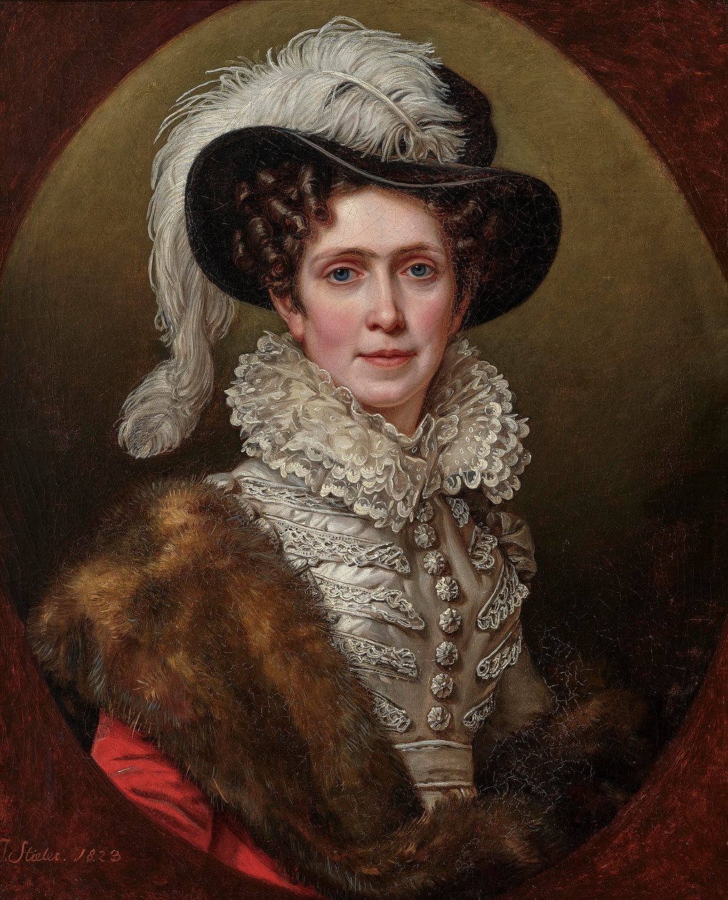 Caroline af Baden 1776-1841, dronning af Bayern, 1823. af Joseph Carl Stieler