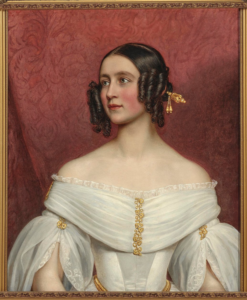 Prinsesse Adelgunde af Bayern 1823-1914 som brud, 1842. af Joseph Carl Stieler