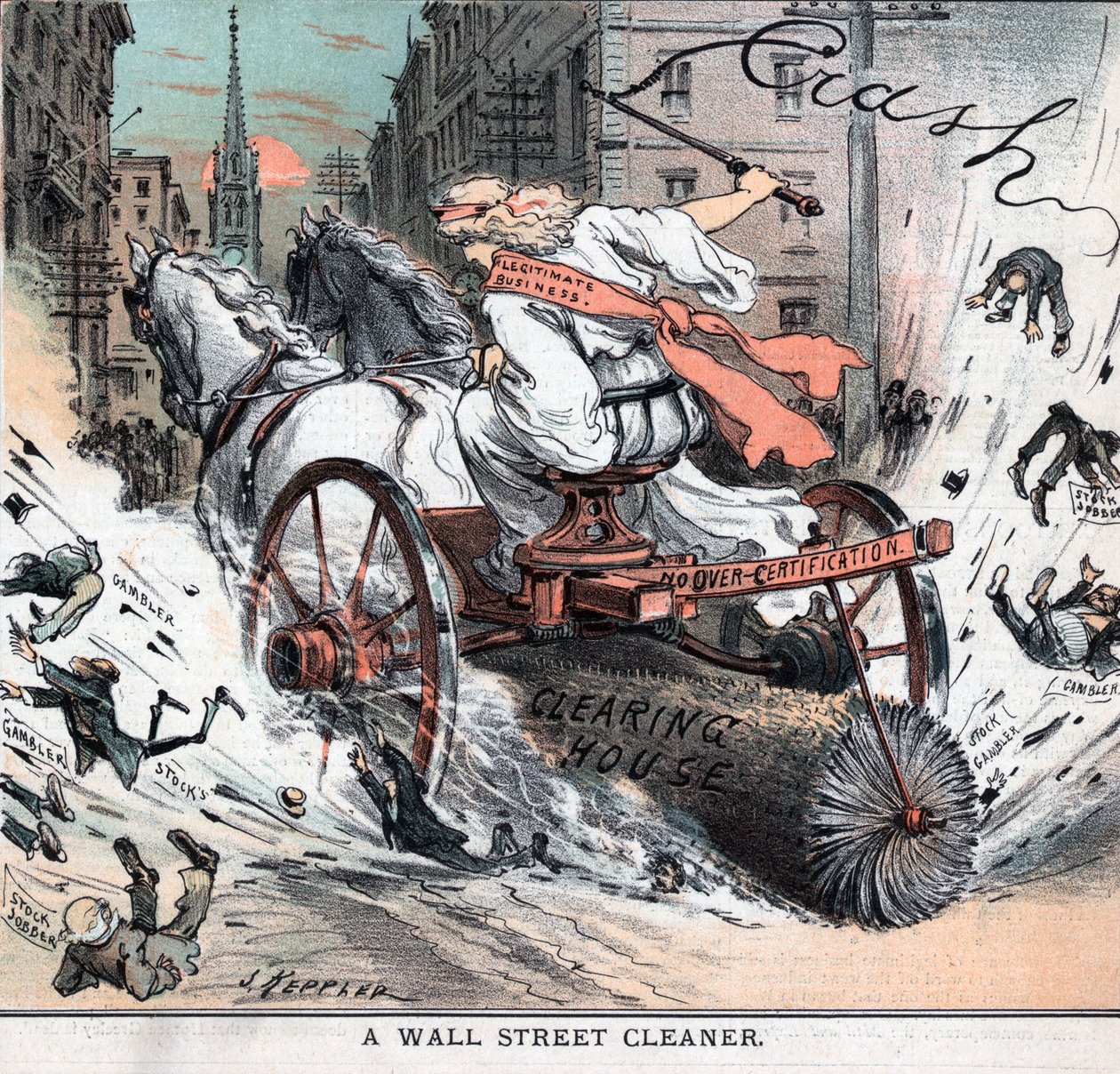 Wall Street cleaner af Joseph Ferdinand Keppler af Joseph Keppler