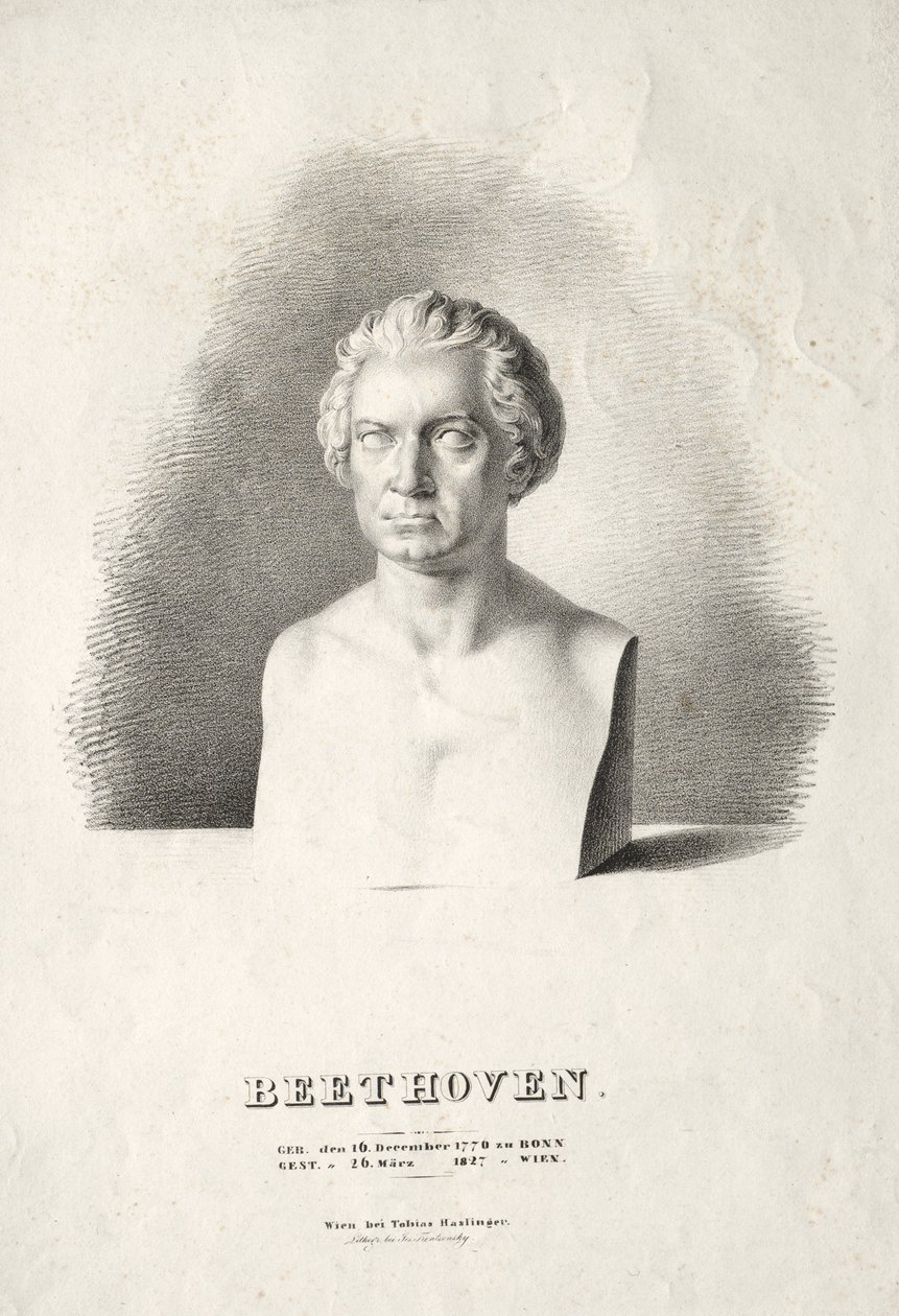 Buste af Ludwig van Beethoven af Joseph Kriehuber