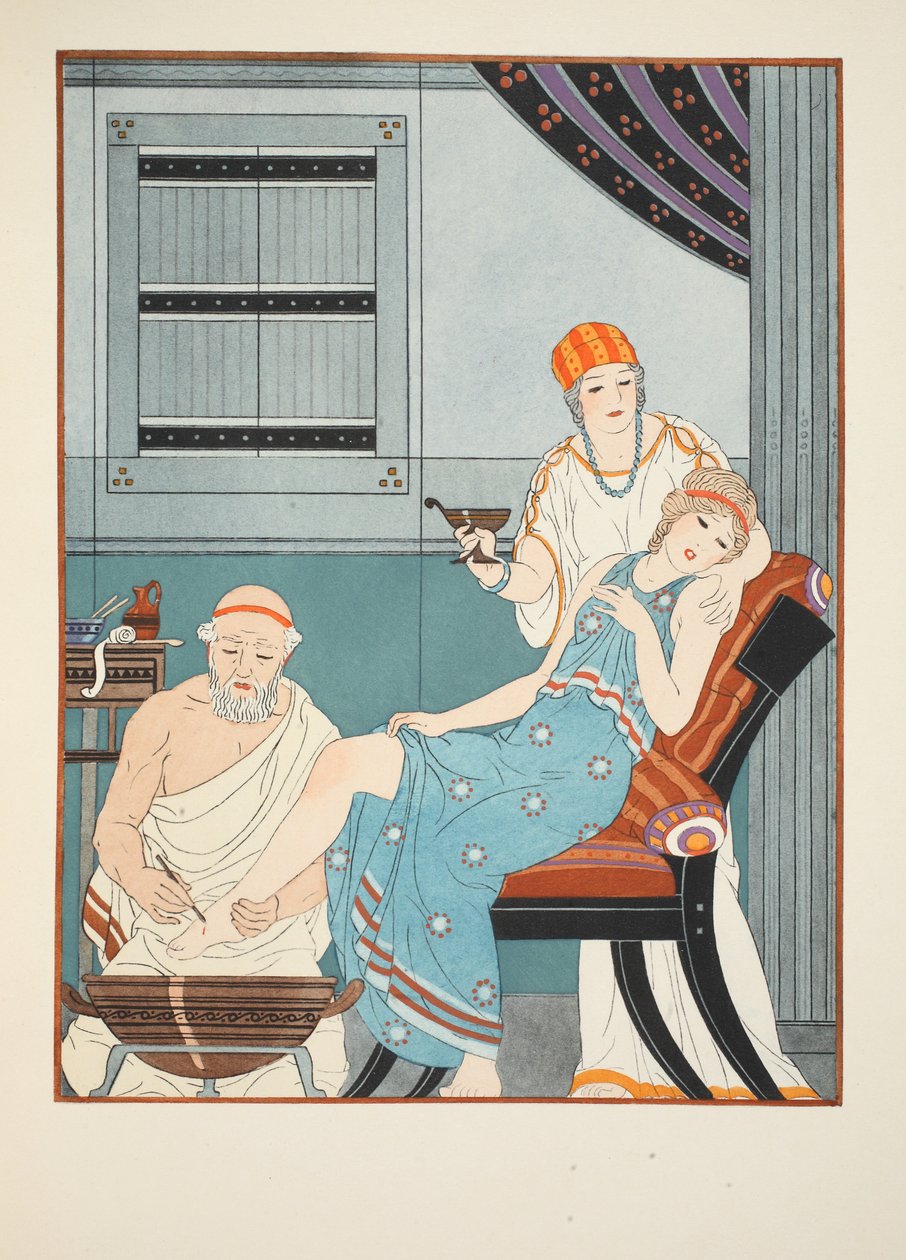 Blod udslip fra foden, illustration fra 