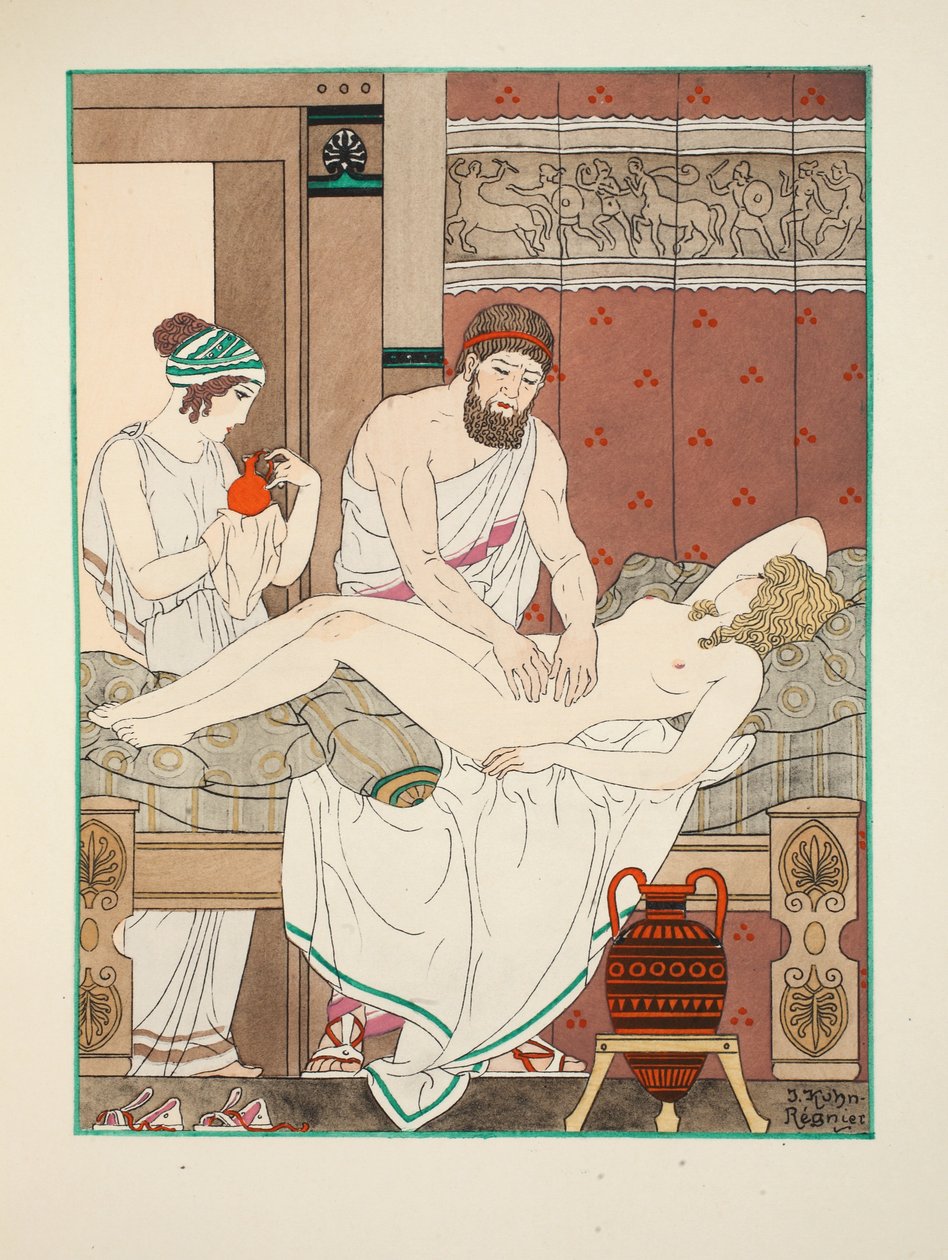 Medicinsk massage, illustration fra 