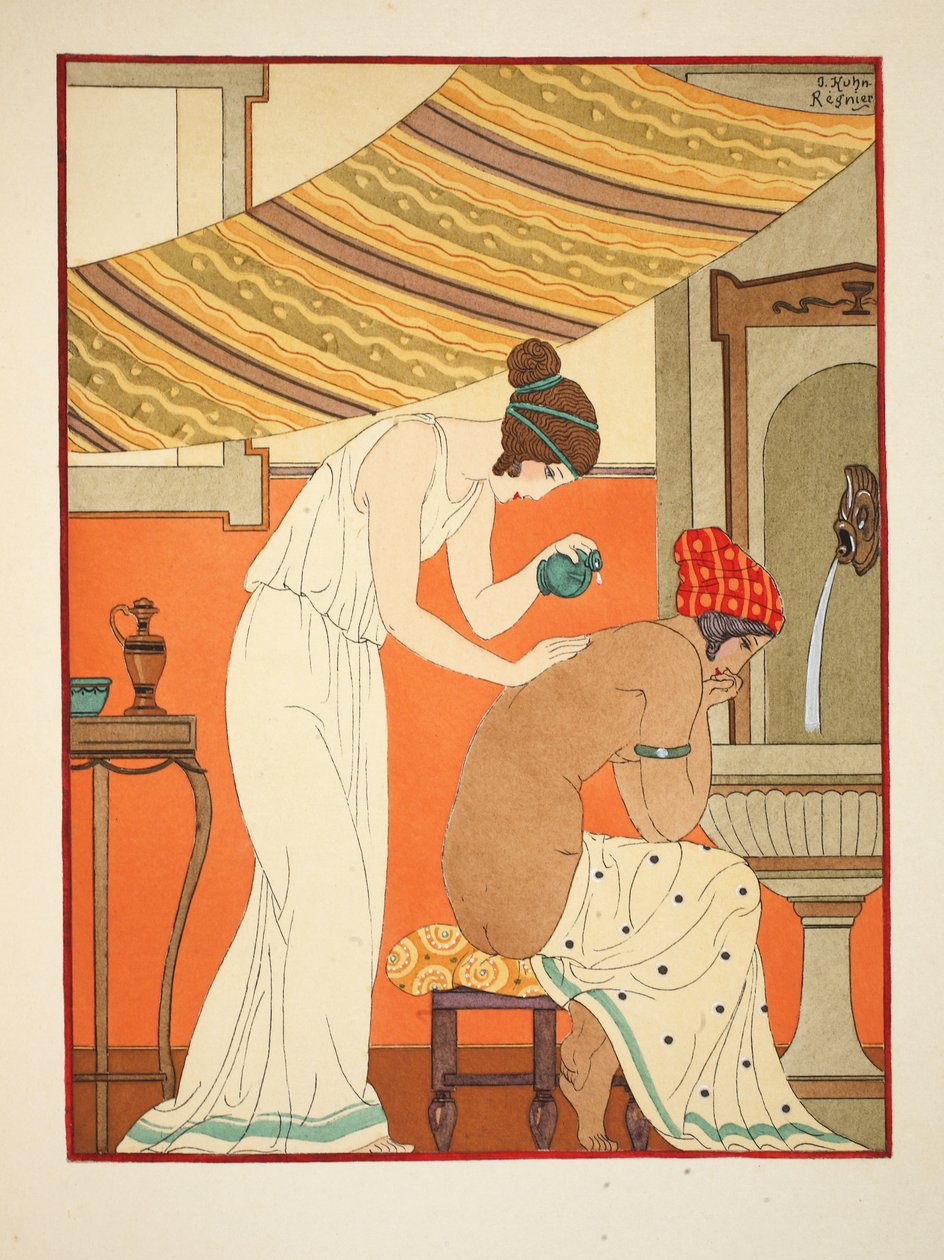Skal salve sårene med olie, illustration fra 
