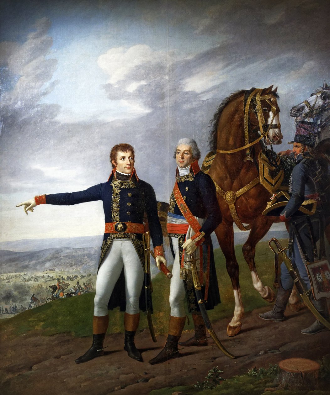 General Bonaparte og hans stabschef general Louis Alexandre Berthier ved slaget ved Marengo den 14. juni 1800, ca. 1800-01 (olie på lærred) af Joseph and Lefevre Robert and Vernet Carle Boze