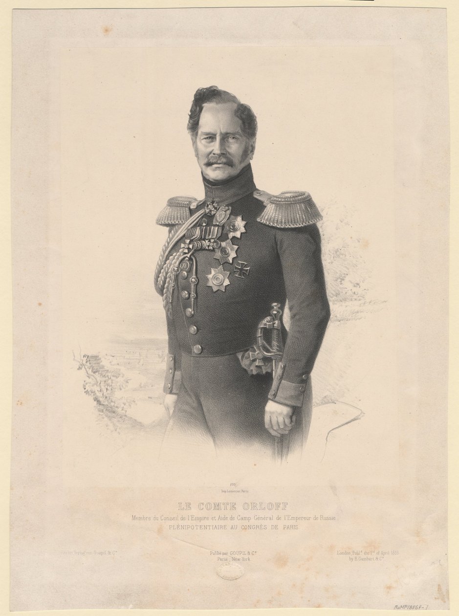 Portræt af grev Alexey Fyodorovich Orlov 1787-1862 af Joseph Lemercier