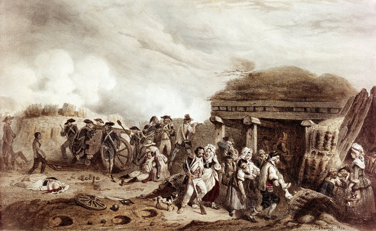 Basstans kamp modsætter franskmændene kommanderet af general Moncey mod spanierne. Konfrontationen fandt sted i Bastan-dalen den 24. juli af Joseph Louis Hippolyte Bellange