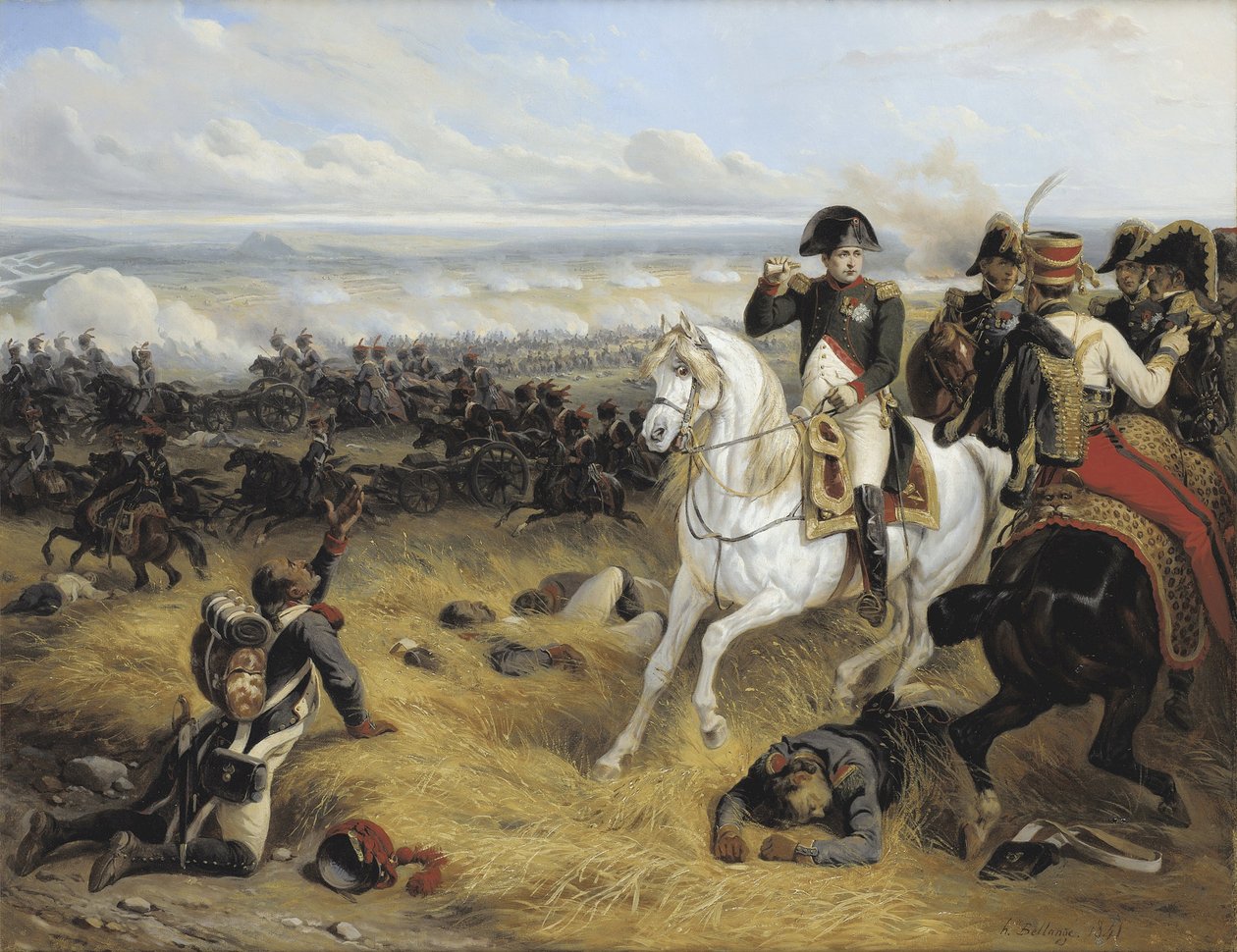 Napoleon i slaget ved Wagram (5.-6. juli 1809) - af Bellange, Hippolyte (1800-1866) af Joseph Louis Hippolyte Bellange